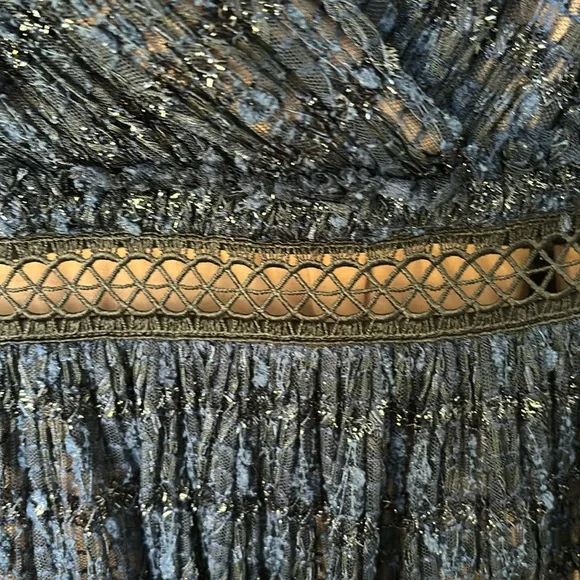 Self-Portrait Metallic Tie Strap Dress
